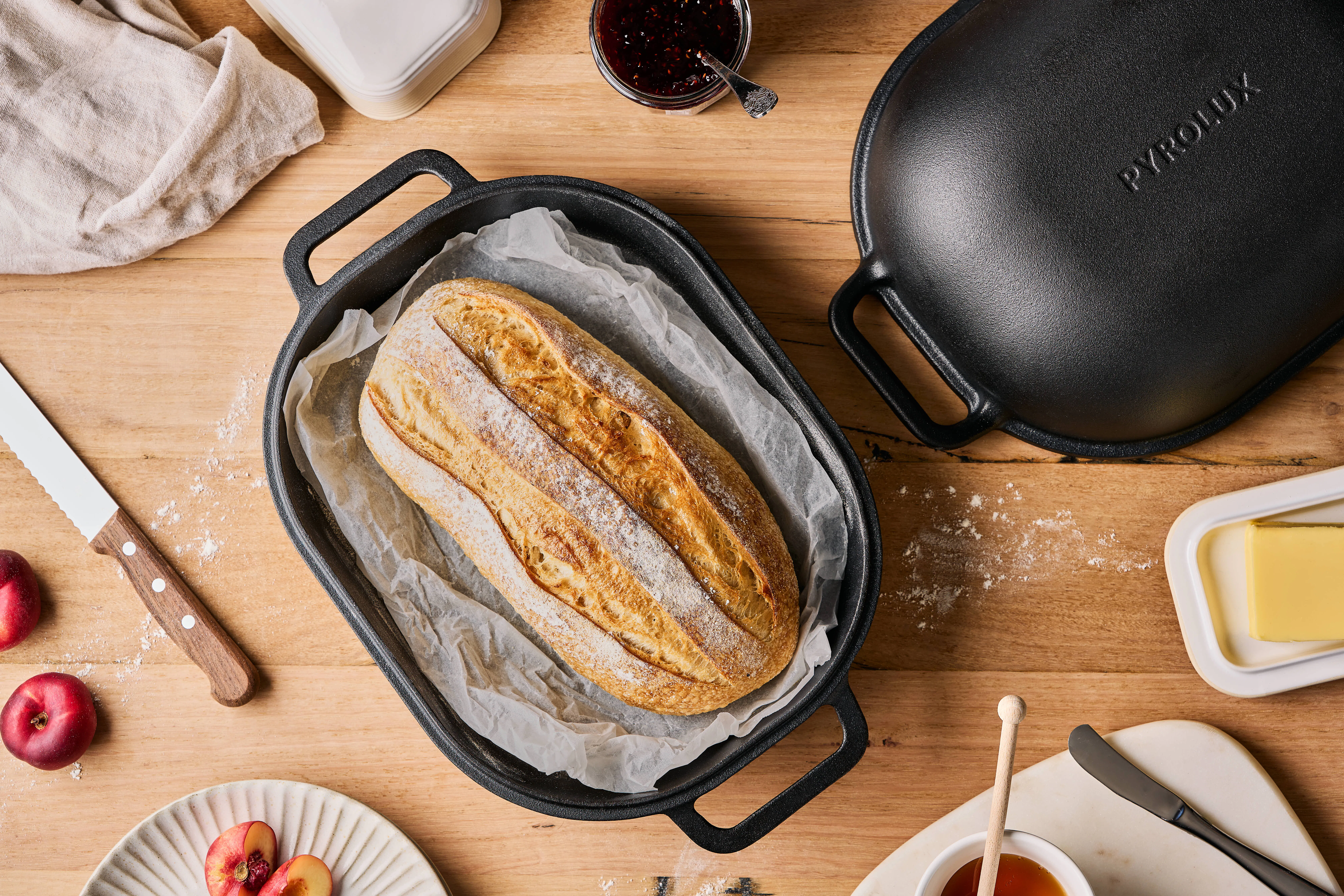 PYROCAST Bake & Roast Set – 7L Cast Iron Bread Baker & Roaster - Image 2