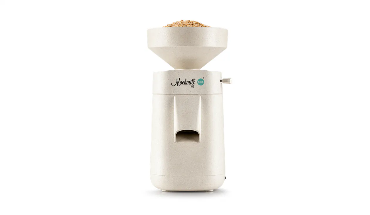 Mockmill 100 green flour mill for home grain milling and fresh flour production